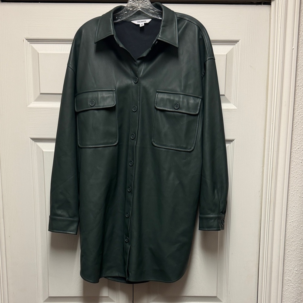 Steve Madden Olive Faux Leather Jacket